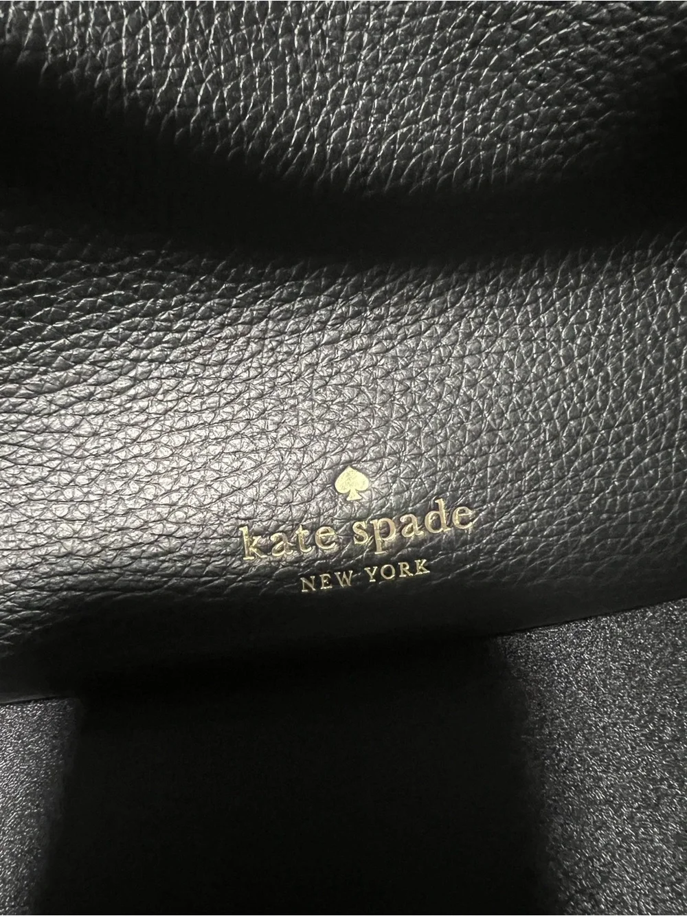 kate spade Black Pebbled Leather Hobo with Gold Hardware